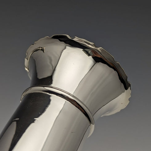 1909 British Antique Sterling Silver Medium Vase Pair 341g